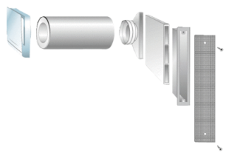 FLEK-80 dB Fassadenelement (ALD), Komple stufenlos, Filter, Schalldämmung (0047.0166)