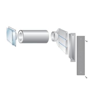 FLEK-80 dBplus - Variante 4 Fassadenelem stufenlos, Filter, erhöhte Schalldämmung (0047.0181)